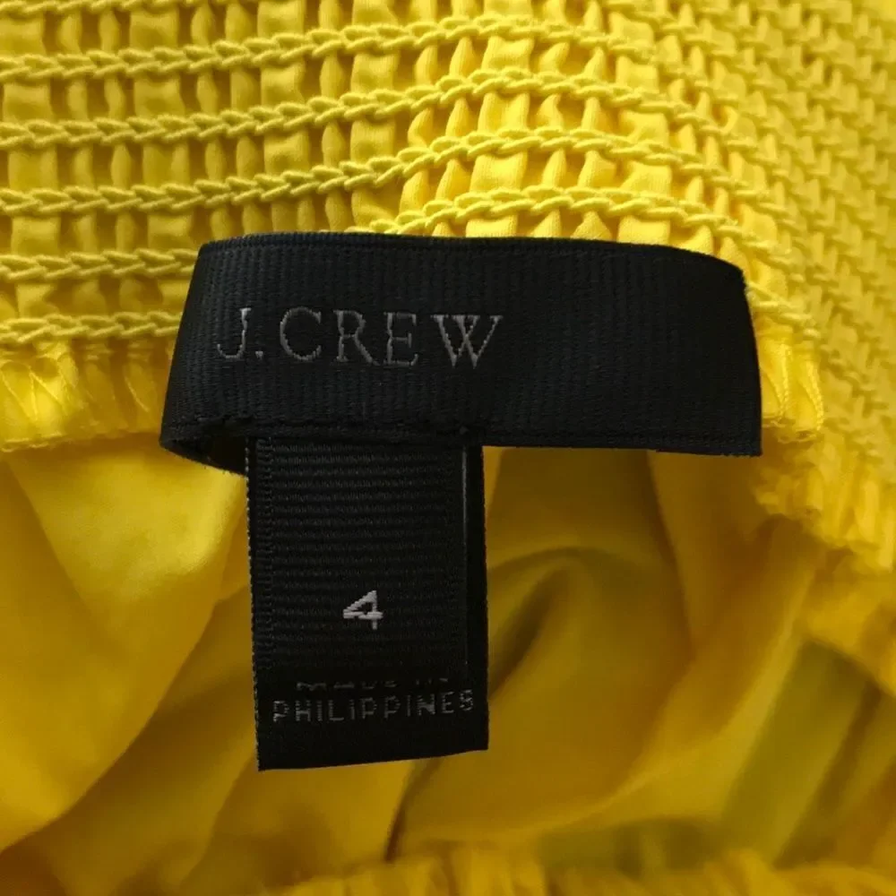 J crew off‎ shoulder yellow blouse